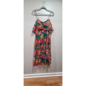 City Studio Size M Maxi Dress Off-Shoulder Elastic Waist  Floral  Pre-owned
